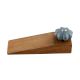 2 Pieces Grey Crackle Melon Ceramic Wooden Door Stopper